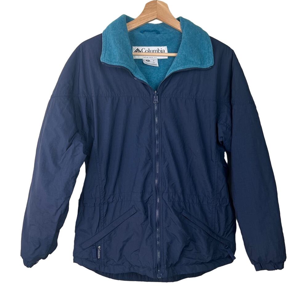 Columbia Women's Blue‎ Insulated Fleece Lined Nylon Jacket - Size Small